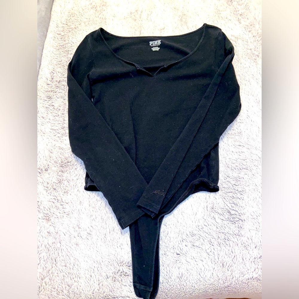 PINK Black bodysuit
